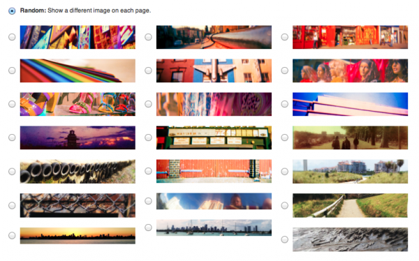 I've defined 21 custom header images. I know it sounds excessive... but it was fun!