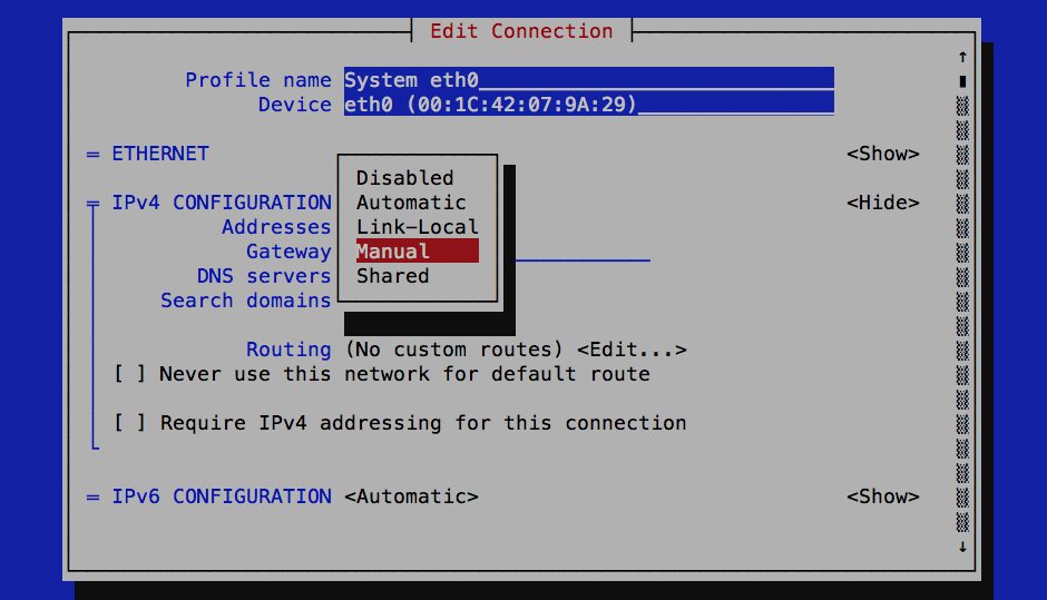 how to check network configuration in centos