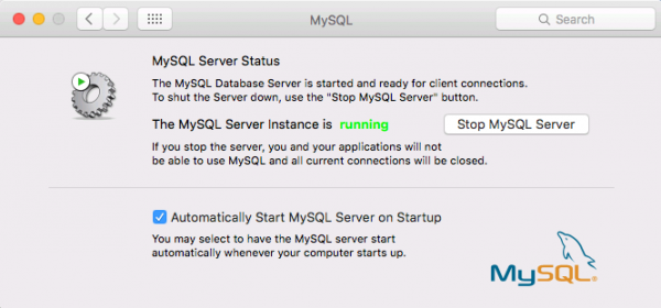 start mysql server mac button wont strt