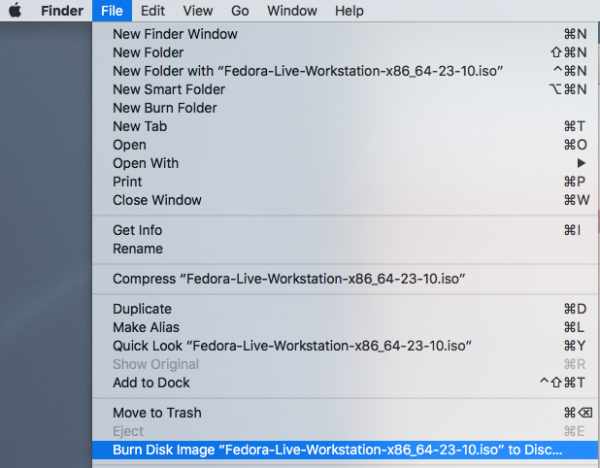 disk utility in el capitan cannot burn dmg