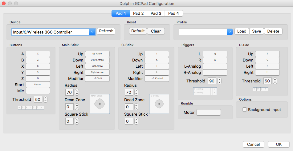 play dophin emulator with xbox one controller on mac