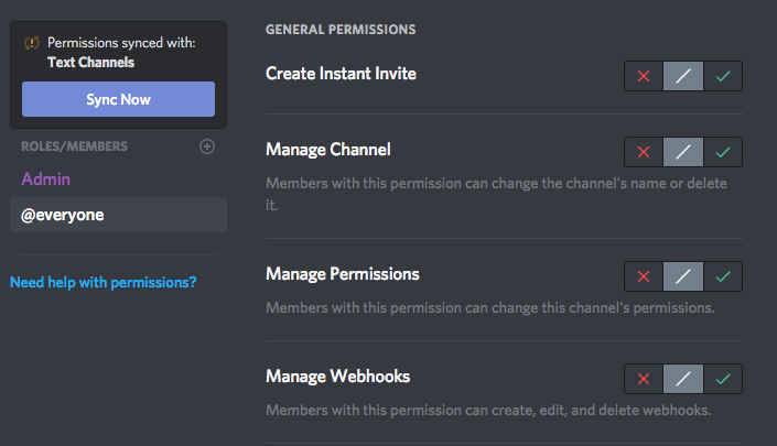 discord role permissions reset