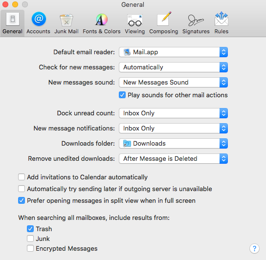 mac mail update gmail 2019