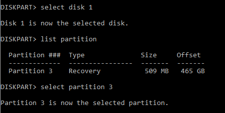 deleting recovery partition windows 10