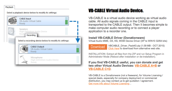 obs virtual audio cable voip