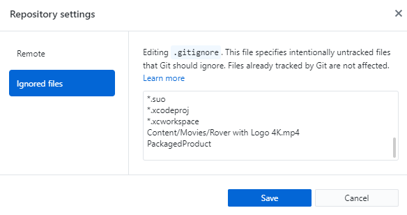 smartsvn ignore folder contents