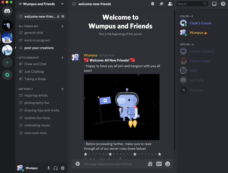 create a discord server GIF ad